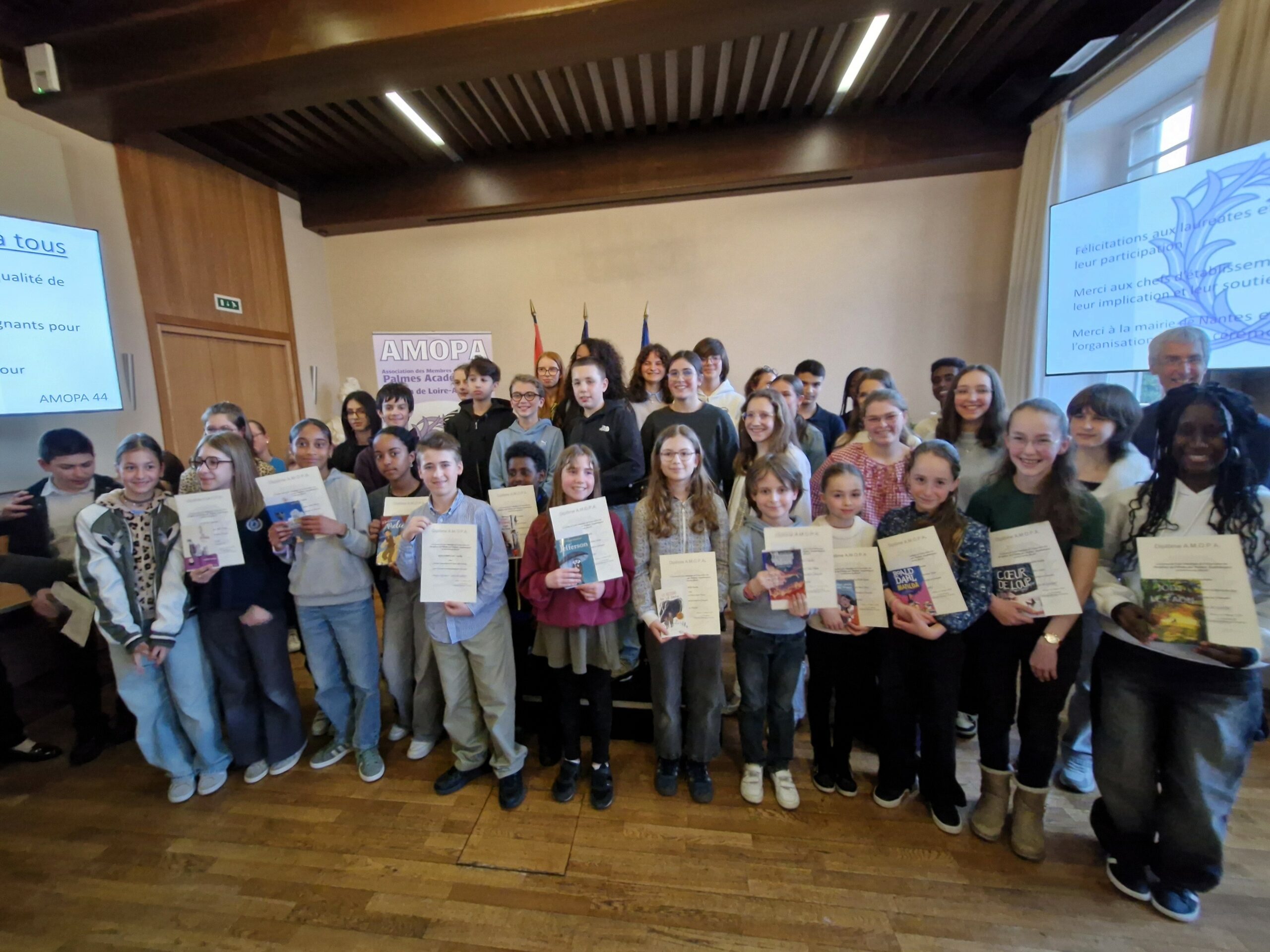 14 mars 2026 – Remise des prix départementaux des concours de l&rsquo;AMOPA « Plaisir d&rsquo;écrire  » et « Arts et Maths » à l&rsquo;Hôtel de ville de Nantes